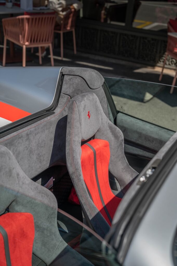 black and red car door