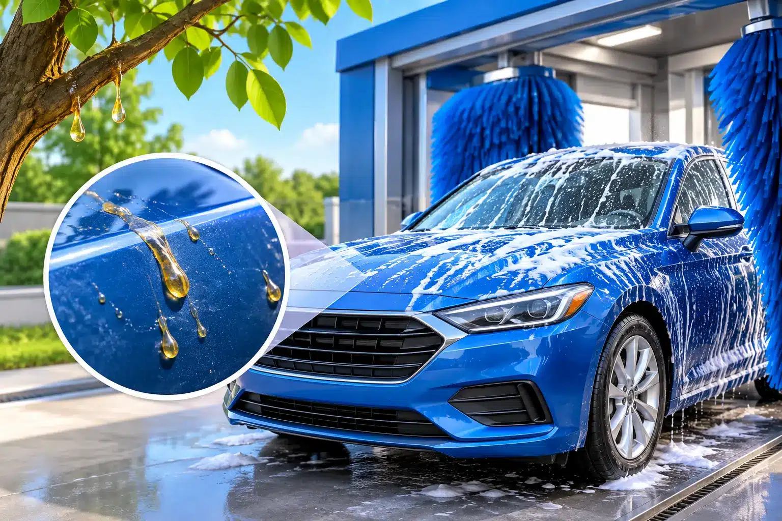 Can a Carwash Remove Tree Sap From Your Car?